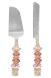 Tiramisu 2-piece Cake Serving Set In Pink/purple