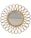 Tiramisu 25 In Round Handmade Rattan Cane Wall Mirror