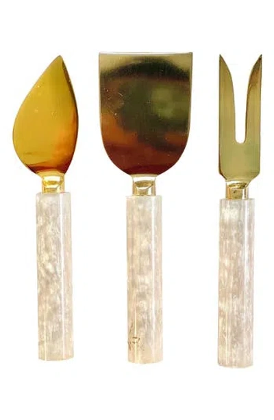 Tiramisu 3-piece Cheese Serving Set In Neutral