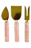 Tiramisu 3-piece Cheese Serving Set In Pink