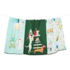 Tiramisu Cocktail Hour Dapper Dog Towel Set In Multi