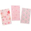 Tiramisu 3-piece Kitchen Towel Set In Pink