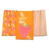 Tiramisu Happy Day Strawberry Towel Set In Yellow