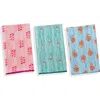 Tiramisu Summer Floral Stripe Kitchen Towel Set In Multi