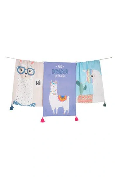 Tiramisu 3-piece Kitchen Towel Set In Blue