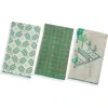Tiramisu 3-piece Kitchen Towel Set In Green