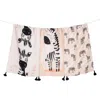 Tiramisu Whimsical Zebra Tassel Towel Set In Neutral