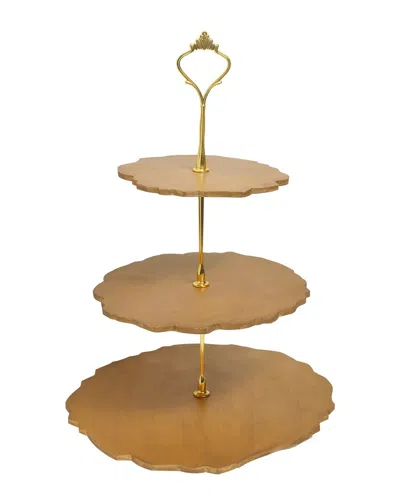 Tiramisu 3-tier Resin Dessert Stand In Yellow