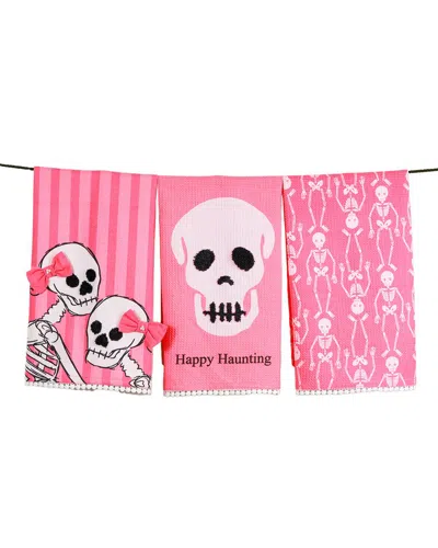 Tiramisu 3pc Pink & Spooky Artisan Kitchen Tea Towel Set