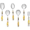 Tiramisu 6-piece Serving Spoons In Yellow