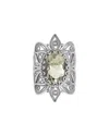 Tiramisu .925 Sterling Silver 5.47 Ct. Tw. Green Amethyst Ring