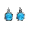 Tiramisu 925 Sterling Silver Blue Mohave Turquoise Earrings