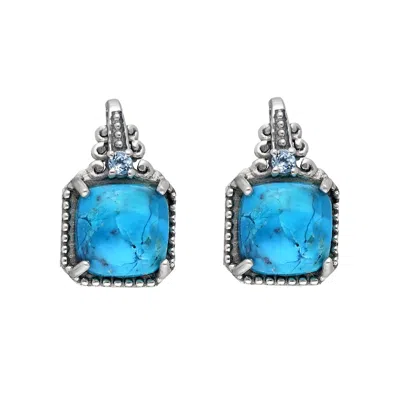 Tiramisu 925 Sterling Silver Blue Mohave Turquoise Earrings
