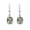 Tiramisu 925 Sterling Silver Green Amethyst Gemstone Earrings