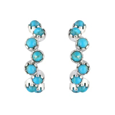 Tiramisu 925 Sterling Silver Mohave Turquoise Earring In Blue
