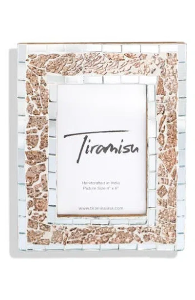 Tiramisu Arctic Whisper Mosaic 4" X 6" Picture Frame In Brown