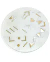 Tiramisu Aristocrat Geometric Marble Platter In White