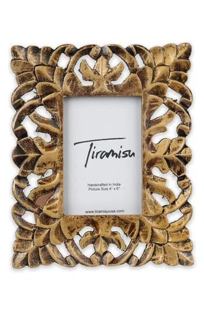 Tiramisu Artisanal Artistry Wood Carved Picture Frame In Brown