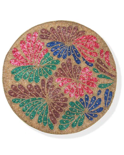 TIRAMISU TIRAMISU AUTUMN BLOOM BEADED PLACEMAT