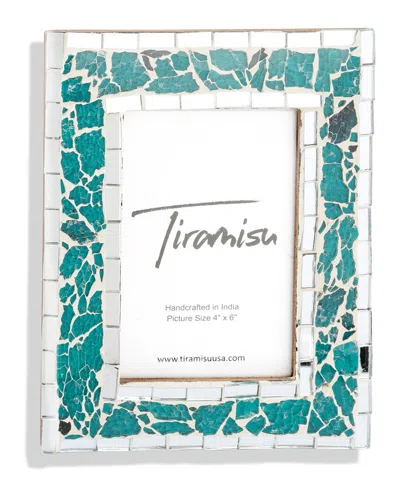 Tiramisu Azure Glaze Mosaic Picture Frame In Multi