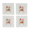 Tiramisu Bar Cart Bliss Cocktails Embroidered Napkins