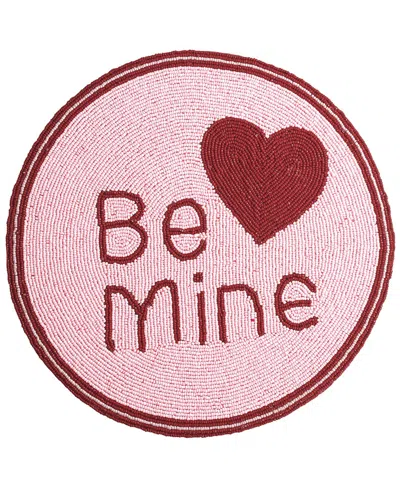 Tiramisu Be Mine Conversation Heart Placemat In Burgundy