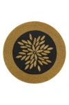 Tiramisu Beaded Placemat In Black/gold