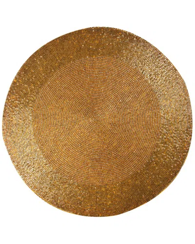 Tiramisu Beaded Placemat In Gold