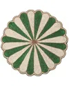Tiramisu Scalloped Beaded Placemat In Green