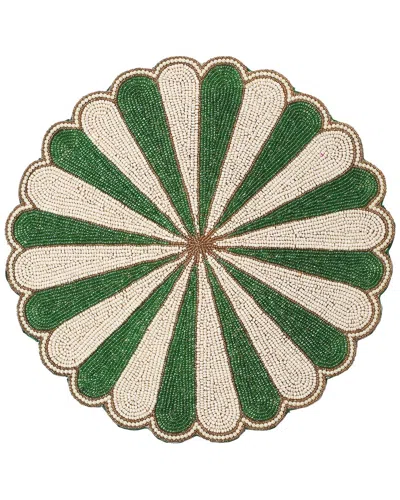 Tiramisu Beaded Placemat In Green