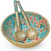 Tiramisu Blissful Blooms 3-piece Salad Set In Blue