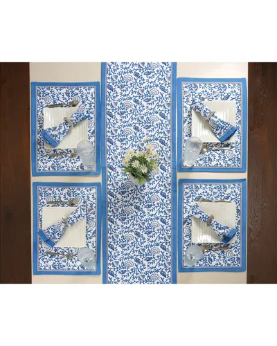 Tiramisu Block Print Table Linen Set In Multi