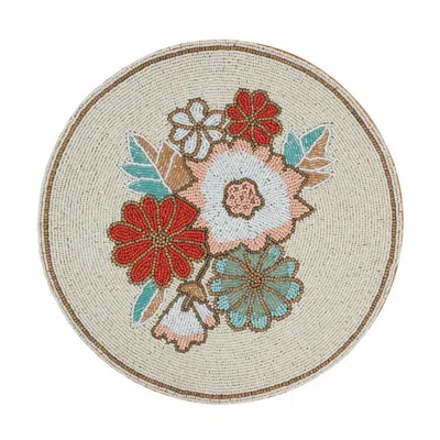 Tiramisu Bloom Beaded Placemat