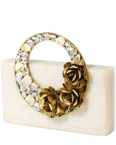 Tiramisu Blossom Circle Minaudiere In Neutral