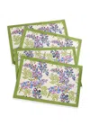 Tiramisu Bluebell Symphony Block Print Cotton Placemats