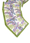 Tiramisu Bluebell Symphony Block Print Cotton Table Runner