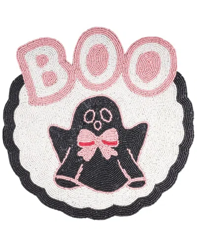 Tiramisu Boo Belle Beaded Halloween Placemat In Multi