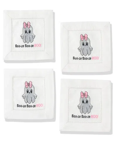 Tiramisu Boo-ze Boo-ze Boo Cocktail Napkins Set In White