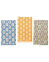 Tiramisu Botanical Bloom Cotton Kitchen Towel Set In Multi