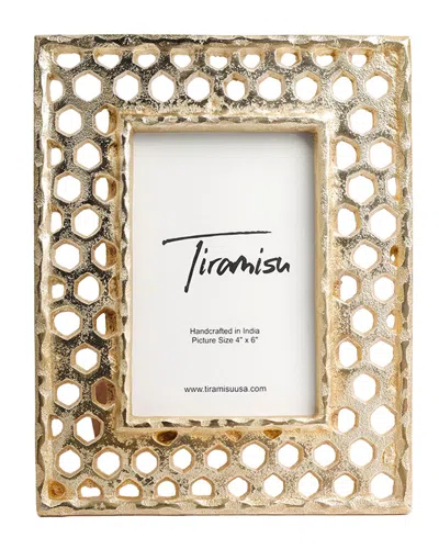 Tiramisu Braided Luxe Aluminum Picture Frame In Gold