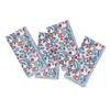 Tiramisu Chic Contrast Block Print Cotton Napkins In Blue