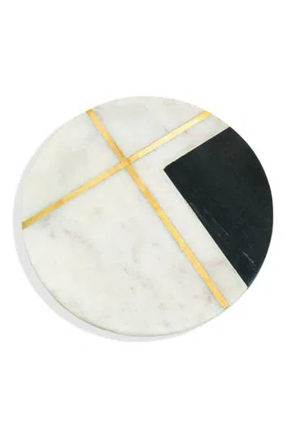 Tiramisu Classic Monochrome Marble Platter In White