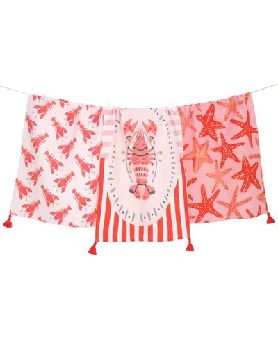 TIRAMISU TIRAMISU COASTAL LOBSTER & STARFISH TOWEL SET