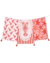 Tiramisu Coastal Lobster & Starfish Towel Set In Pink