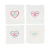 Tiramisu Cocktail Chuckles Embroidered Napkins In White