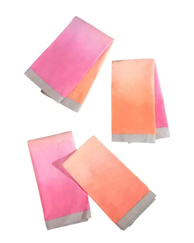 Tiramisu Coral Sunset Tie-dye Napkin Set