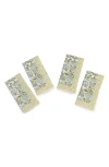Tiramisu Cotton Set Of 4 Napkins In Green