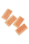 Tiramisu Cotton Set Of 4 Napkins In Orange