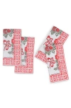 Tiramisu Cotton Set Of 4 Napkins In Pink