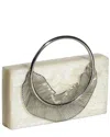 Tiramisu Crescent Minaudiere In White
